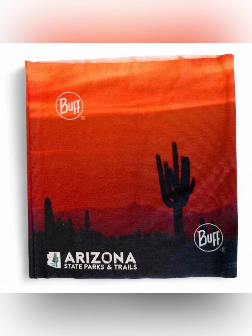 Buff Arizona Desert Sunset Multifunctional Neck Gaiter - Orange & Black
